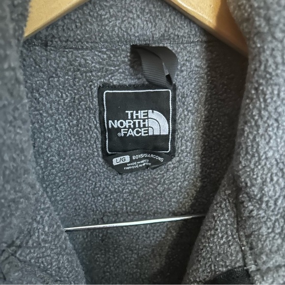 The North Face Jacket Boys Black Gray Fleece Polartec Full Zip Size Large - Picture 3 of 6